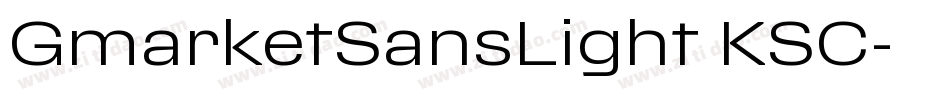 GmarketSansLight KSC字体转换